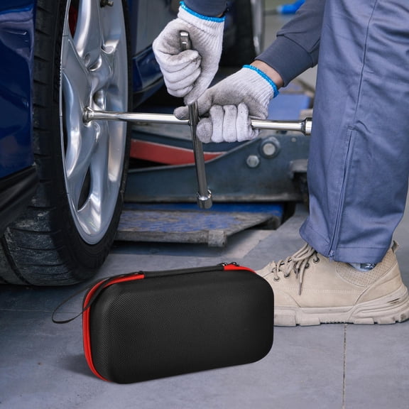 RENACLIPY Black Car Air Compressor Storage Bag with Handle, Large Capacity Oxford Fabric Pump Carrying Case