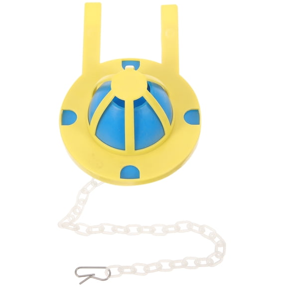 RENACLIPY Dual Flush Toilet Flapper Replacement with Chain, Leak Proof Plastic Valve, Yellow