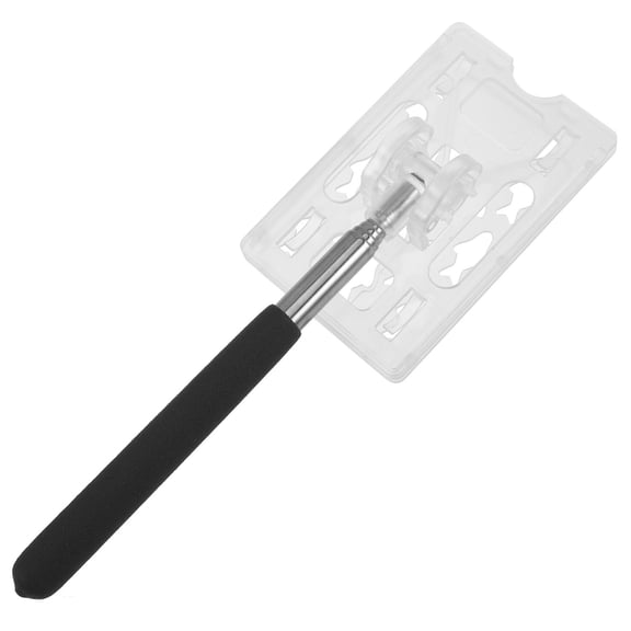 RENACLIPY Transparent Car Parking Card Holder with Telescopic Rod for Easy Access Control and Payments 4.5 inches