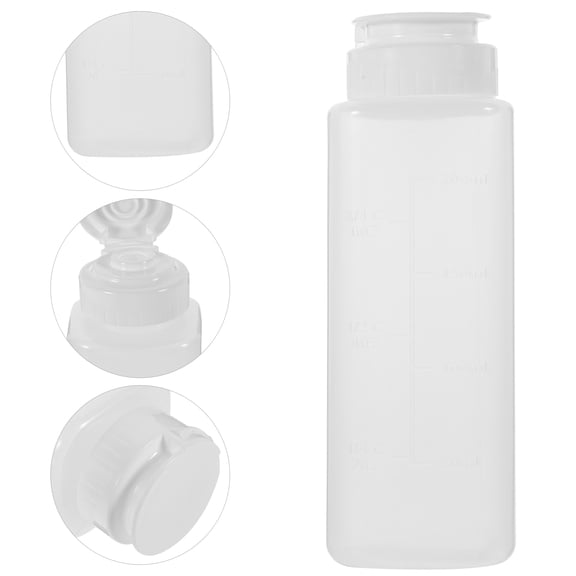 RENACLIPY Clear Plastic Cooking Oil Dispenser Bottle with Measurement Scale for Accurate Portion Control and Easy Pouring