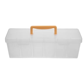RENACLIPY Clear Plastic Seed Storage Organizer Box with Handle, Adjustable Dividers for Efficient Garden Seed Sorting and Storage