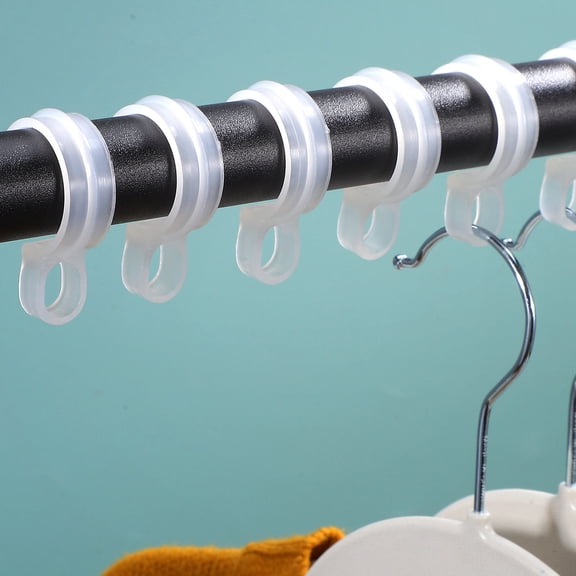 RENACLIPY Clear Plastic Windproof Clothes Drying Rod Hooks with Strong Grip and Easy-to-Use Design for Laundry