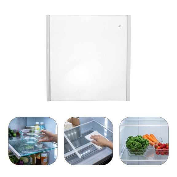 RENACLIPY Transparent Refrigerator Glass Shelf Insert with Durable Support and Flexible Adjustment for Efficient Cooling