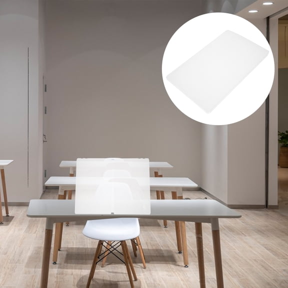 RENACLIPY Transparent Sneeze Guard for Desk with Portable Countertop Barrier and Foldable Design for School Use