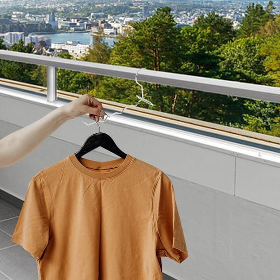 RENACLIPY Portable Metal Window Frame Clothes Hanger Rack, Foldable Organizer for Space-Saving and Efficient Clothes Storage