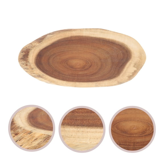 RENACLIPY Finished Wood Board Cutting Fish Tree Stump Design Assorted Color 1Pack