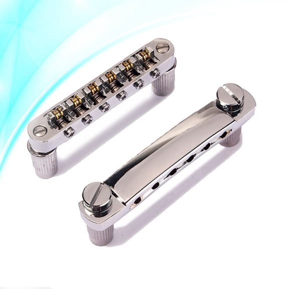 RENACLIPY Tunomatic Roller Bridge Tailpiece Silver for Electric Guitar Musicians 1Pcs