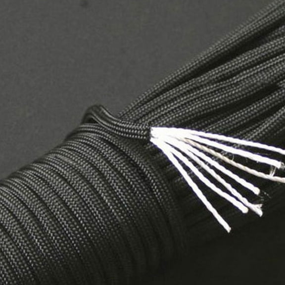 RENACLIPY Black Paracord Rope, Lightweight and , Tightly Woven for Outdoor Adventures, Survival Gear, 1 Piece