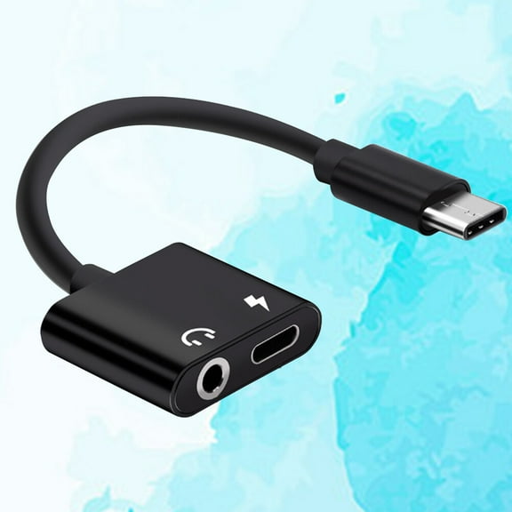 RENACLIPY Portable USB C Adapter for Audio and Charging with Tpe Cable Compatible with Type C Devices
