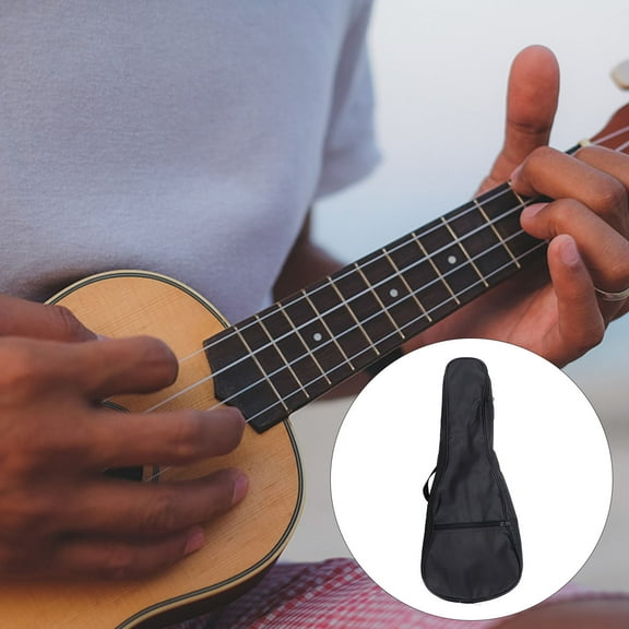 RENACLIPY Black Ukulele Gig Bag with Adjustable Shoulder Strap, Lightweight and Case for Carrying and Protecting Your Instrument