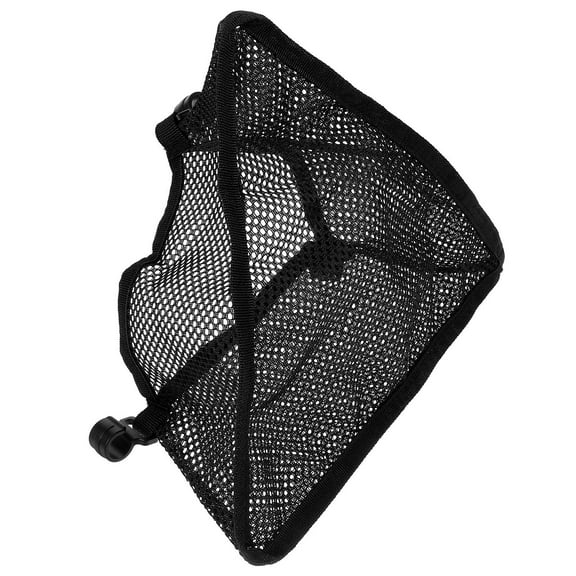 RENACLIPY Black Hanging Mesh Storage Bag, Portable Under Table Organizer for Indoor and Outdoor Use, Space-Saving Design