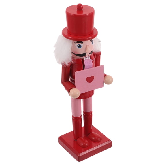 RENACLIPY Handcrafted Valentine Nutcracker Traditional Figure with Assorted Colors