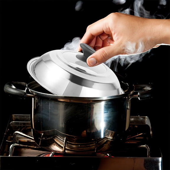 RENACLIPY Stainless Steel Pan Lid Replacement Cover Universal Pot Cover for Kitchen Utensil 1Pack