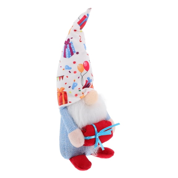 RENACLIPY Festive Birthday Decor Round-faced Gnome 1Set