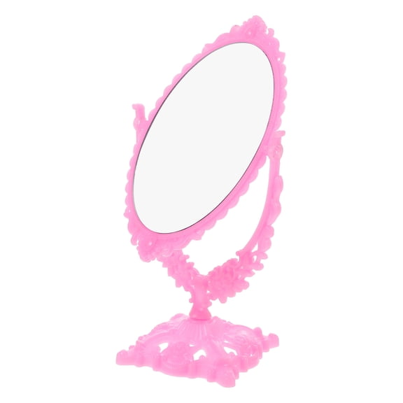 RENACLIPY Mini Tabletop Makeup Mirror, Portable Decorative Plastic Vanity Mirror for Travel and Daily Use, 1 Piece