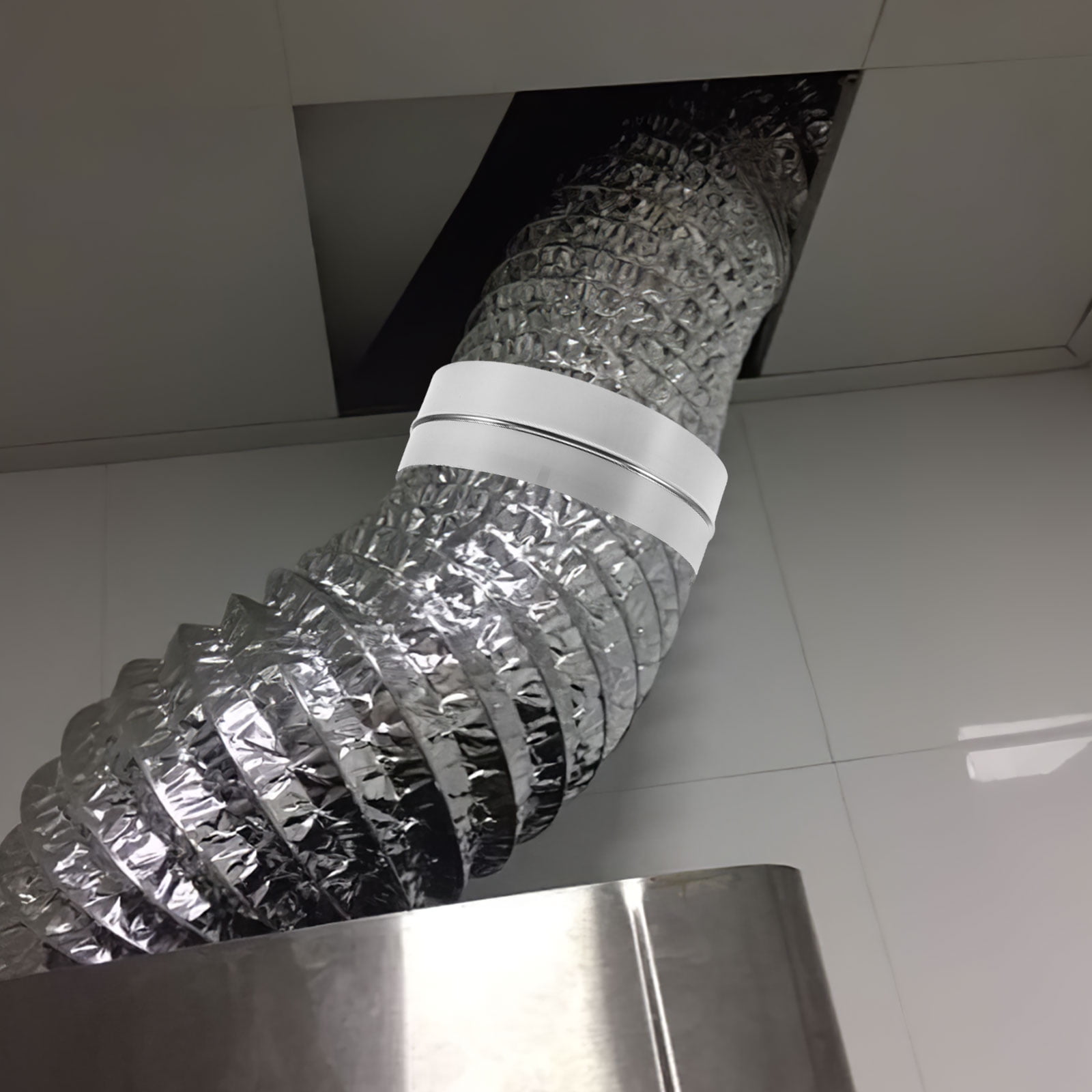 RENACLIPY Stainless Steel Range Hood Duct Connector for Kitchen