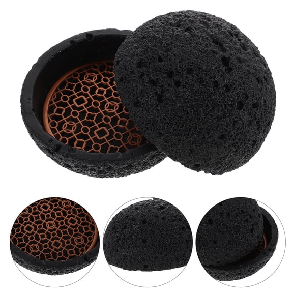 RENACLIPY Black Meteorite Sphere Caviar Bowl - Elegant Seafood and Dessert Serving Dish for Entertaining