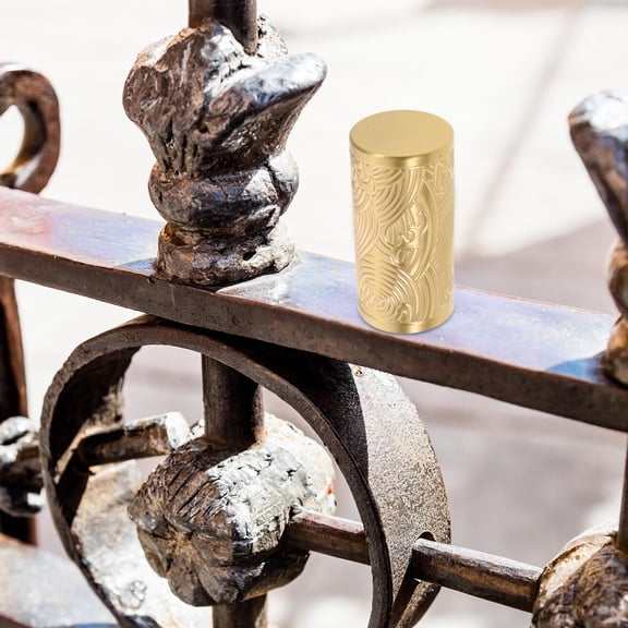 RENACLIPY Decorative Brass Tube End Cap Post Topper for Bed Rails, Fences, and Outdoor Railings