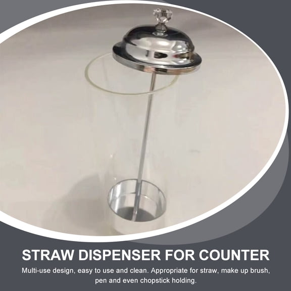 RENACLIPY Plastic Storage Bucket for Straws, Kitchen Organizer Container, Straw Holder, 1 Set
