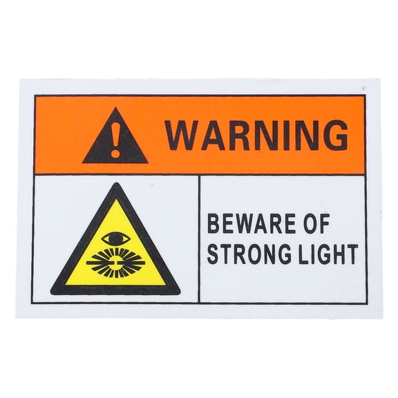 RENACLIPY Warning Safety Sign Sticker with Clear Text Adhesive for Equipment Use and Visible