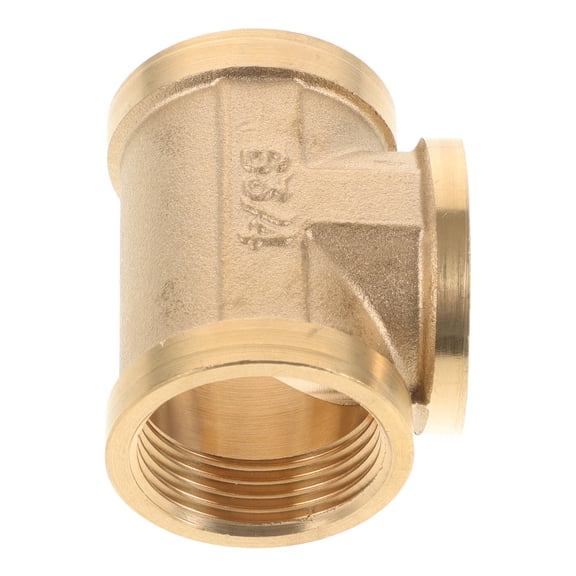 RENACLIPY Copper Yellow Water Pipe Tee Connector Fitting 1 Set for Residential Plumbing and Supply