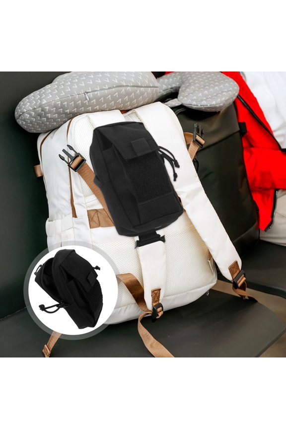 Waterproof Backpack Shoulder Strap Pouch with Zippered Pocket for Handsfree Phone Storage and Quick Access