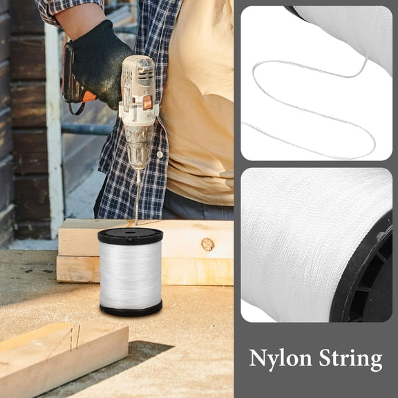 RENACLIPY Wear Resistant White Nylon Twine for Construction Gardening and Masonry Jobs