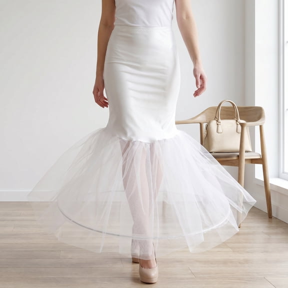 RENACLIPY Full Shape Polyester Bridal Petticoat Underskirt for Formal and Wedding Gowns