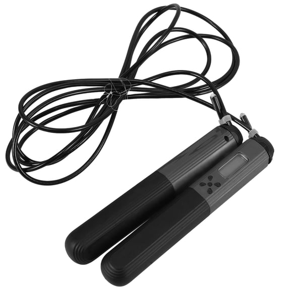 RENACLIPY Home Use Smart Jump Rope Weighted Black Fitness Jumprope with Tracking Technology