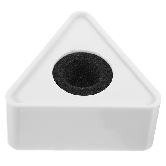 RENACLIPY Triangular White ABS Microphone Logo Flag Station with Large Logo Space for Interviews