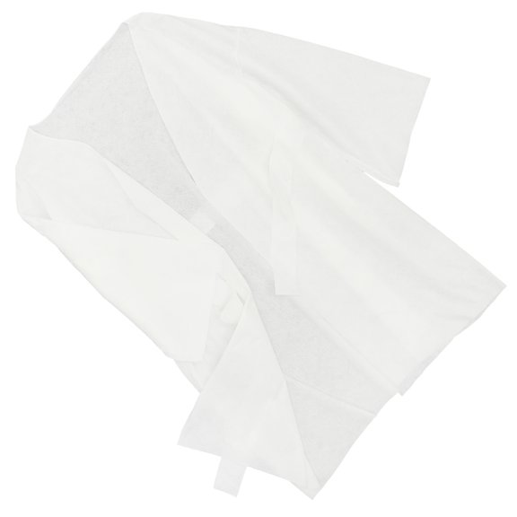 RENACLIPY Salon Disposable Bathrobe White Single Use Body Wrap for Adults Practical