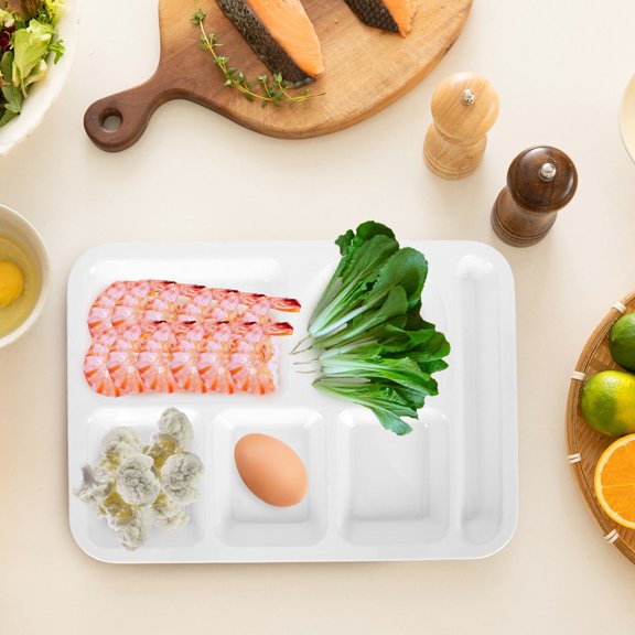 RENACLIPY White Divided Portion Control Plate Designed for Home Dining and Meal Separation