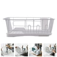 Sytorage Rack Layout RENACLIPY White Kitchen Dish Drying Rack and Storage Organizer for Home ...