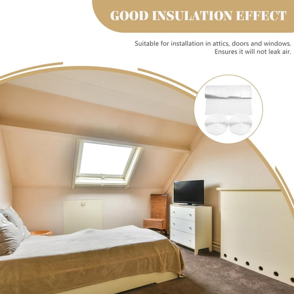 RENACLIPY White Vent Cover for Attic Ceiling Fan with Insulating Aluminum Film and Adjustable Size Design
