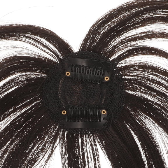 RENACLIPY Black Synthetic Wiglet for Thinning Hair Easy Clip-on Design for Decoration