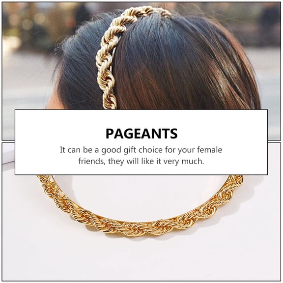 RENACLIPY Women Headbands for Hair Fashion Braided Shape Alloy 1Set