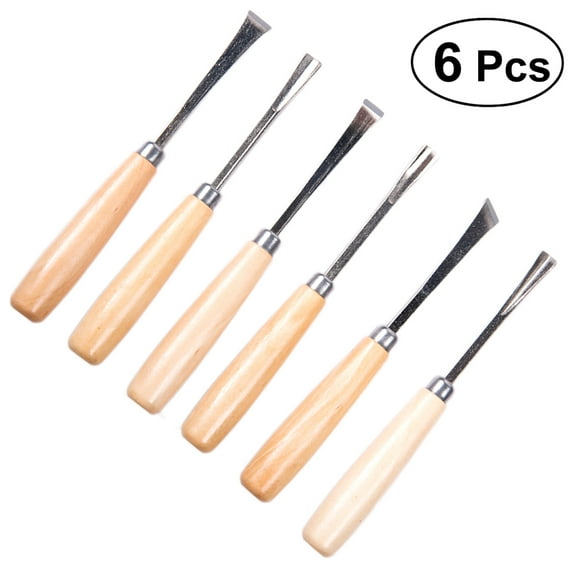 RENACLIPY Wood Carving Chisel Set, 6 Pieces Stainless Steel Engraving Tools for Woodworking and Craft Projects