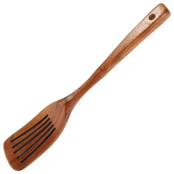RENACLIPY Wood Kitchen Utensils Slotted Turner for Home Cooks Coffee 1Pack