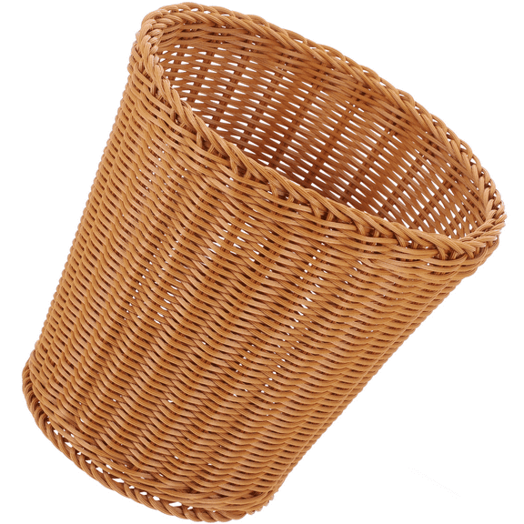 RENACLIPY Desktop Woven Trash Bin, Rattan Style Waste Paper Basket, Material, 1 Pack for Office and Home Organization