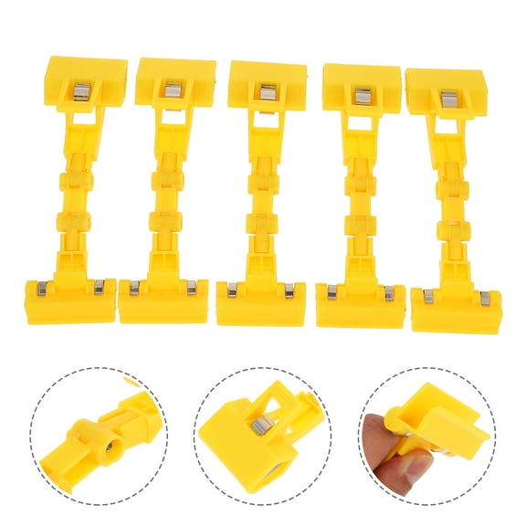 RENACLIPY 5Pcs Multifunctional Yellow Drawing Board Clips with 360 Rotation for Painting