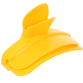 RENACLIPY Yellow Silicone Soup Funnel for Pot Edge, Spill-Proof Easy Pour Kitchen Tool, Cooking Accessory