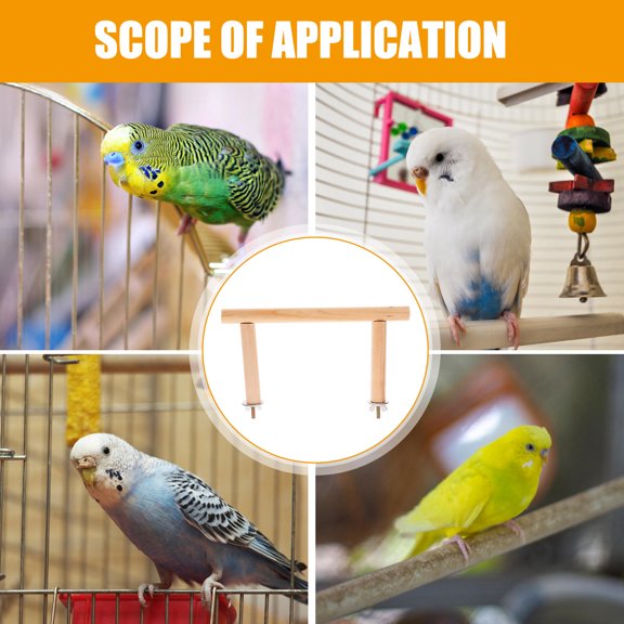RENACLIPY bird standing rod Parrot Perch Stand Wood 1 Set for Training