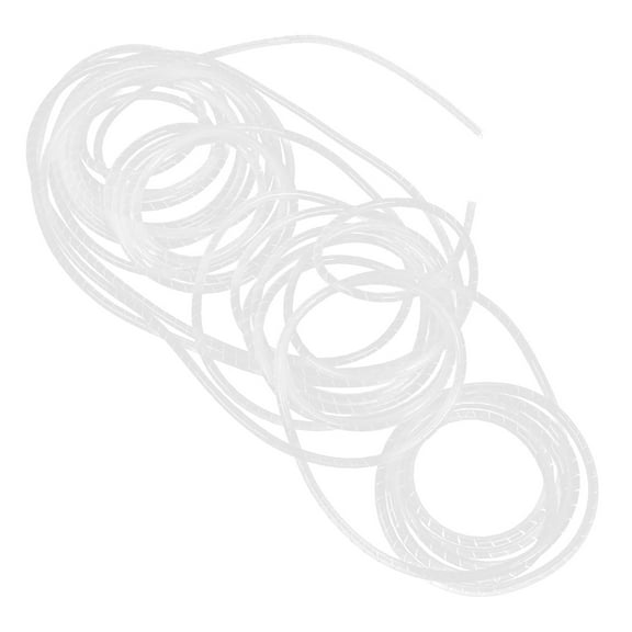 RENACLIPY Nylon Spiral Cable Wrap Management Tube White for Wires and Cables