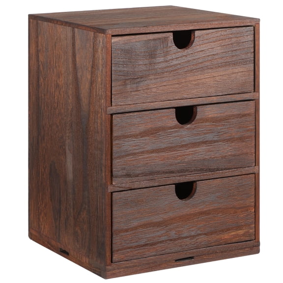 RENACLIPY office storage cabinet Storage Case Brown Wood 1Pcs Sundry Sorting for Home Users