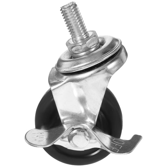 RENACLIPY Heavy Duty Rubber Caster Wheels with Brake for Wire Shelving Racks