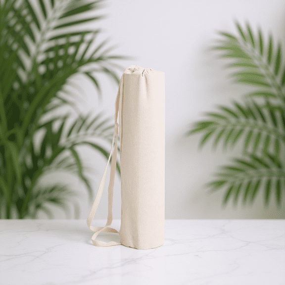 RENACLIPY Portable White Yoga Mat Carrier and Sports Bag for Pilates, Fitness, Meditation, and Exercise Accessories