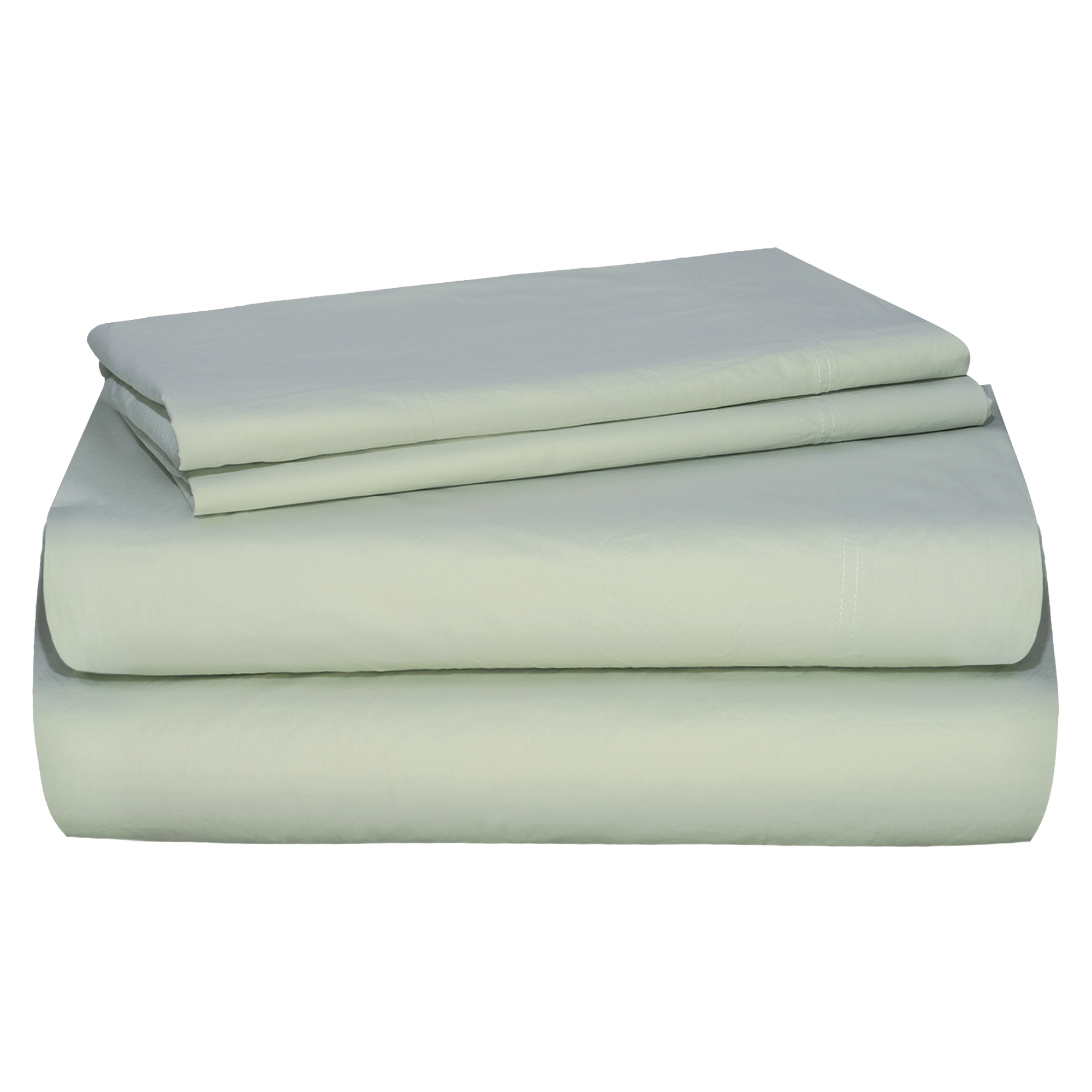 Renauraa Organic Cotton Washed Percale Piece Sheet Set Walmart Com