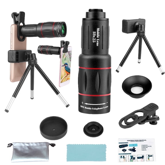 RENDZJ 18/36/64X Telephoto Phonelong Focus Phone Camera Lens for Android & Iphone (18X)