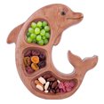 thumbnail image 1 of RENDZJ Dolphin Shaped Wood Decorative Tray Serving Tray 3 Compartments (A), 1 of 9