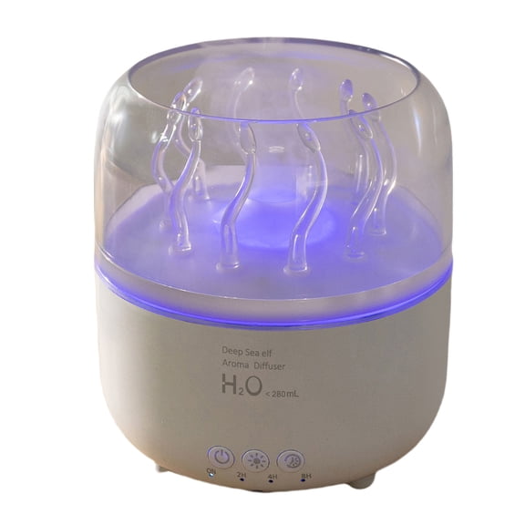 RENDZJ Jellyfish Humidifier Essential Oil Diffuser Aromatherapy Diffuser (White)